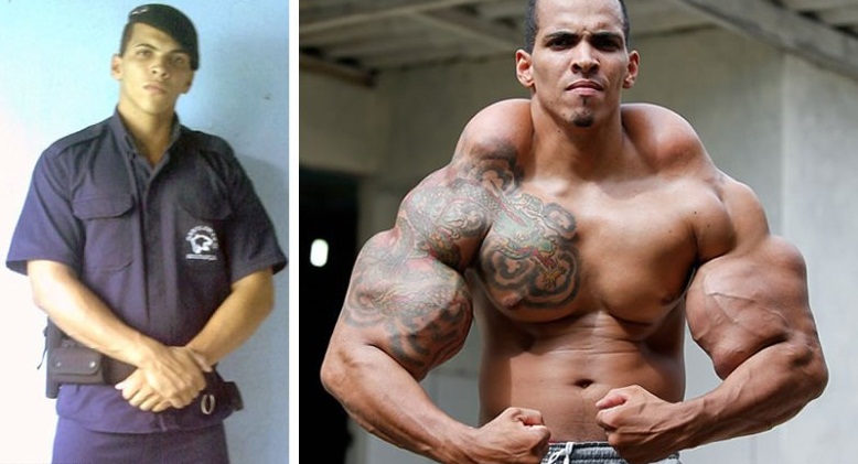 Antes e depois do "Hulk brasileiro"
