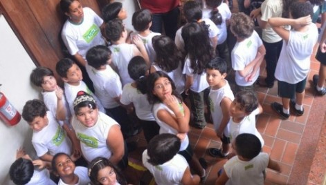 Visita dos alunos da escola Dom Pedro II