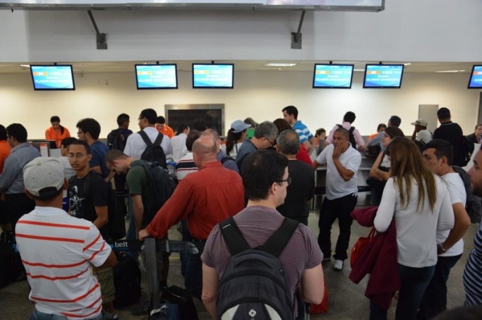 O voo que ia para Fortaleza foi cancelado nesta tarde de quarta-feira ,20.