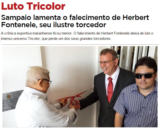Homenagem do Sampaio a Fontenele