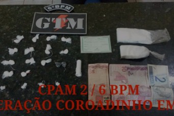 Suspeito de tráfico de drogas é preso em ação da Operação Coroadinho