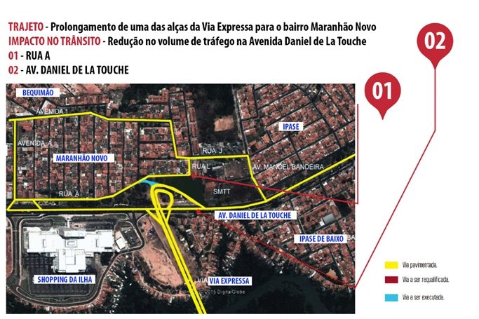 Al&ccedil;a ligando Via Expressa ao Maranh&atilde;o Novo vai desafogar tr&acirc;nsito na Avenida Daniel de La Touche