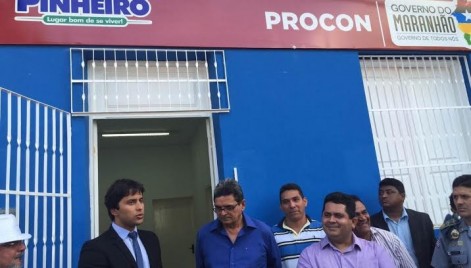  Inauguração do Procon-MA em Pinheiro com a presença do diretor-geral do órgão, Duarte Júnior, e prefeito Filuca Mendes.