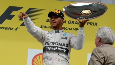 Hamilton vence GP da B&eacute;lgica