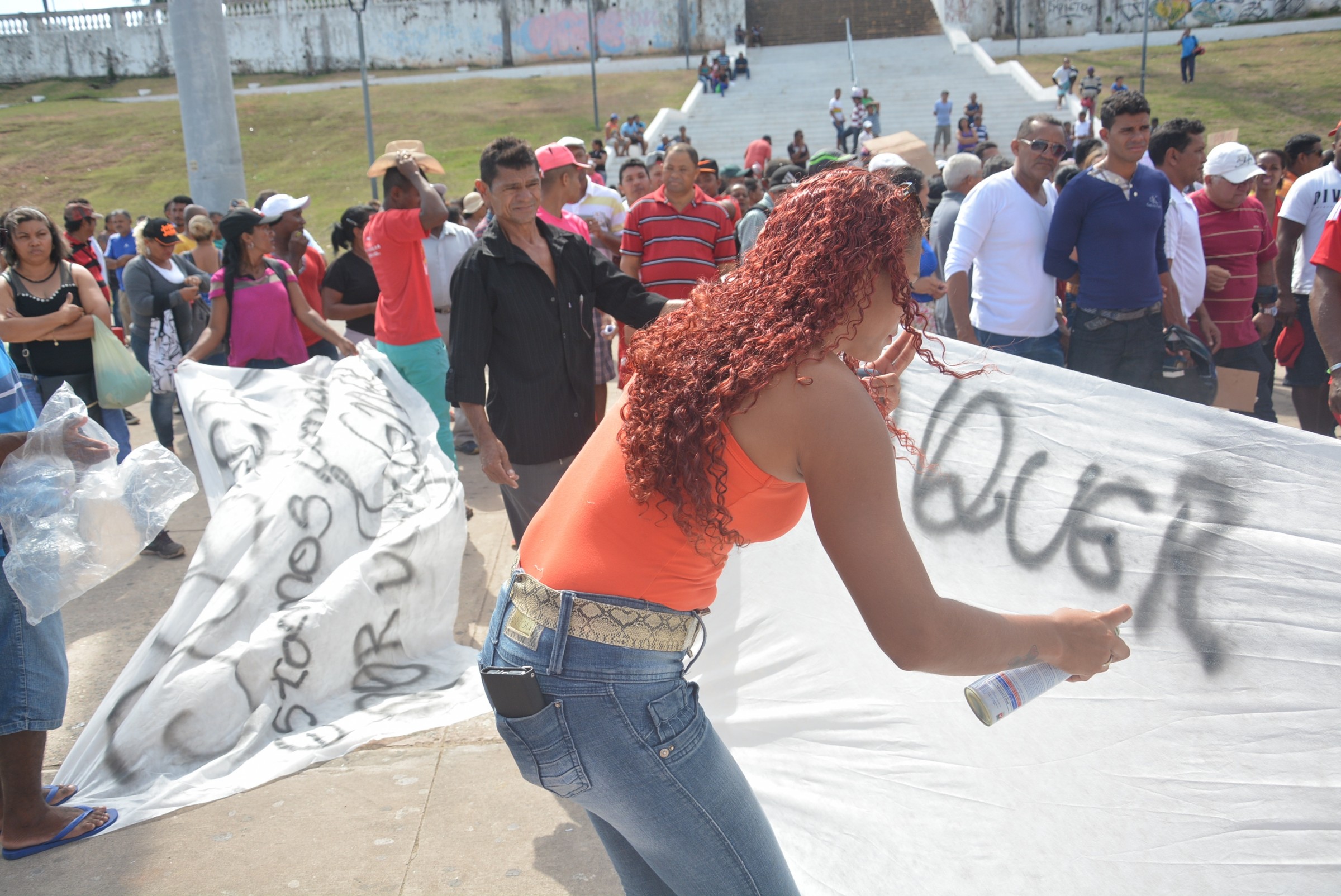 Protesto de moradores da Vila Nestor II
