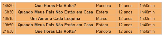 Hor&aacute;rios