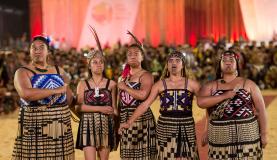 Palmas (TO) - Mulheres de diversas etnias participam de desfile de beleza indígena durante os Jogos Mundiais dos Povos Indígenas 