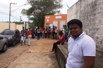 O candidato Gabriel Alencar, após a realização da prova objetiva da Força Estadual de Saúde