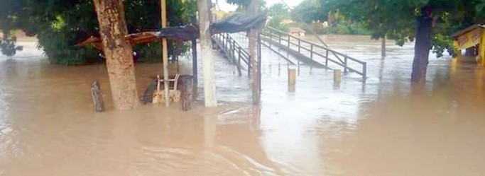 No munic&iacute;pio de Balsas o rio chegou a cobrir a base da ponte e desabrigar os moradores pr&oacute;ximos a margem (Reprodu&ccedil;&atilde;o)