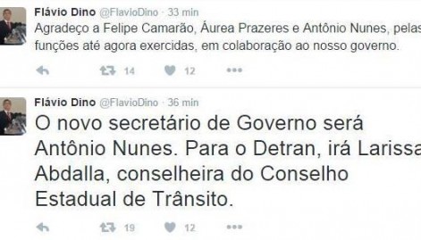 Twitter - Flávio Dino - Governador - Redes Sociais