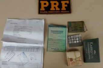 PRF apreende caminhão com carregamento de madeira irregular