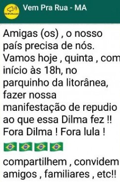 Convoca&ccedil;&atilde;o de movimentos em S&atilde;o Lu&iacute;s