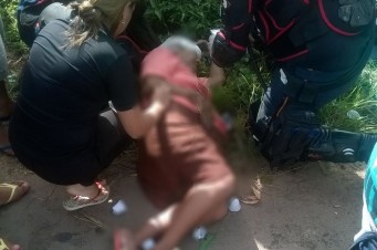 Idosa atropelada na BR-135