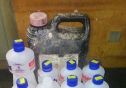 Material encontrado com suspeitos de incêndio a ônibus