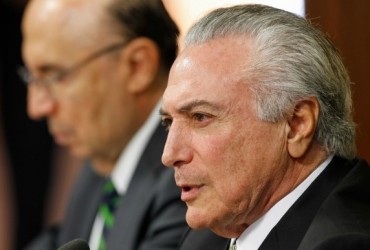Presidente Interino Michel Temer durante apresenta&ccedil;&atilde;o das medidas econ&ocirc;micas