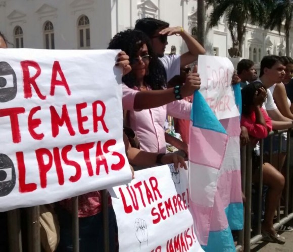 A Praça Dom Pedro II também foi ponto de protestos (Honório Moreira)