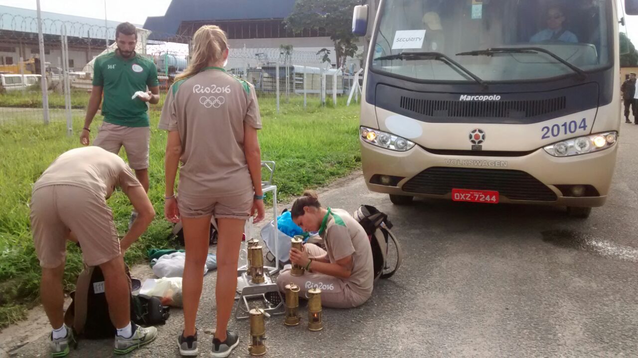 Preparos para recep&ccedil;&atilde;o da Tocha Ol&iacute;mpica (Hon&oacute;rio Moreira)