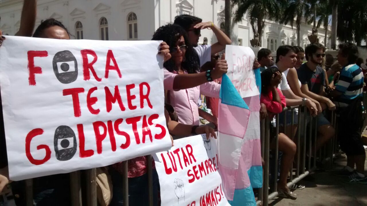 A Praça Dom Pedro II também foi ponto de protestos (Honório Moreira)