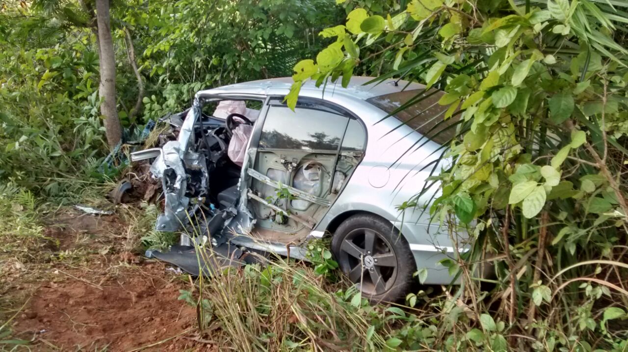 Acidente na BR-316 Em Caxias, causou a morte do condutor do veículo Honda Civic