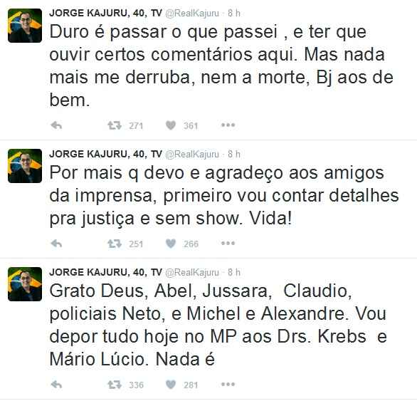 Comentários de Jorge Kajuru nas redes