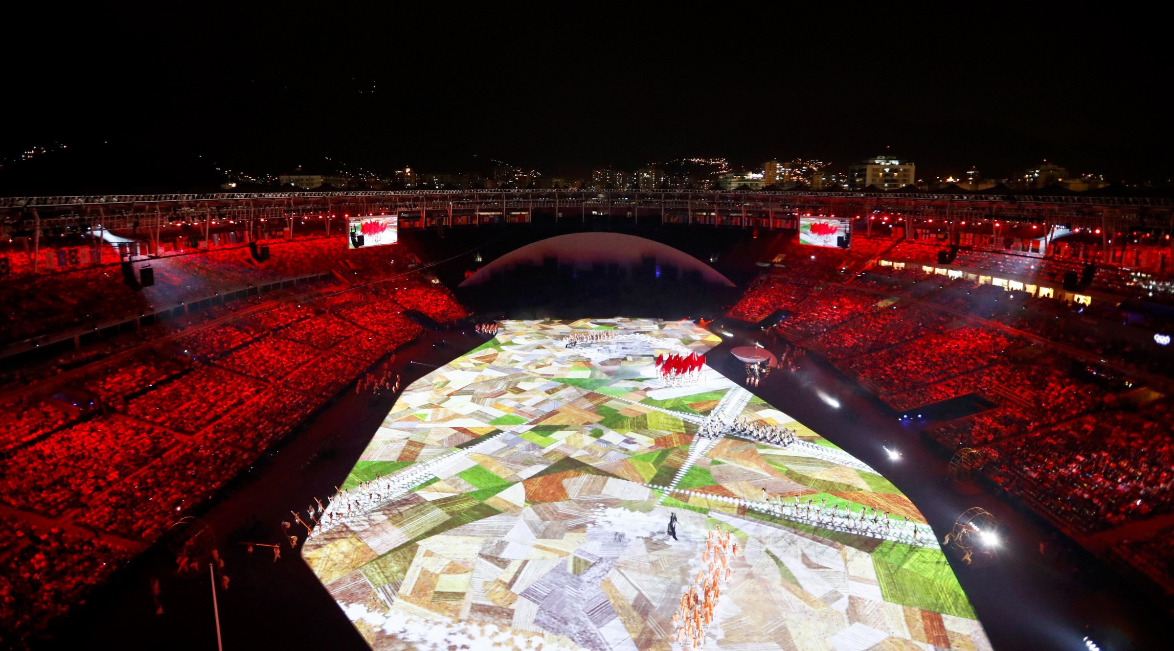 Rio de Janeiro - Cerimônia de abertura dos Jogos Olímpicos Rio 2016, no Maracanã (Reuters/Pawel Kopczynski/Direitos Reservados)