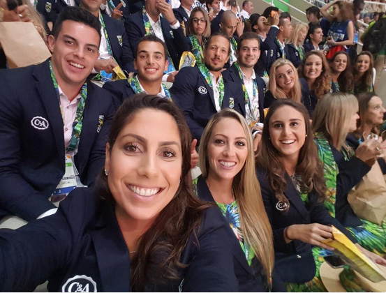 Os atletas do Nado Sicronizado no Maracanã