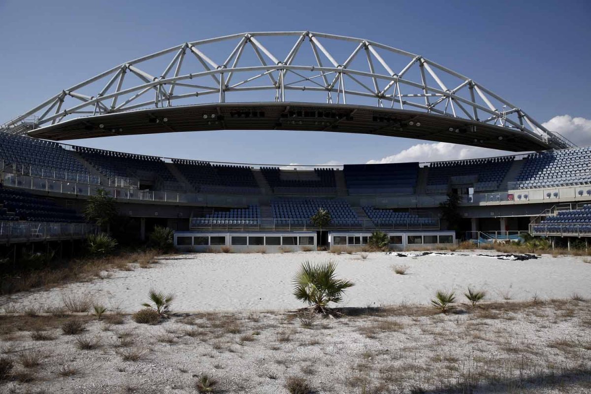 Estádio de vôlei de praia em Atenas