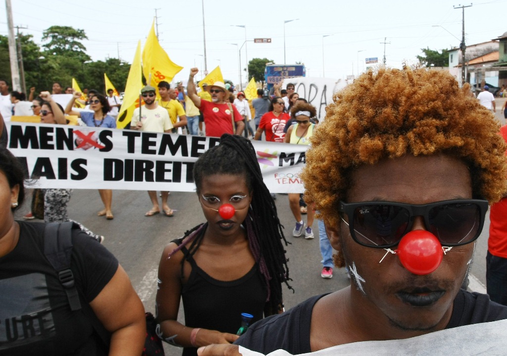 Movimentos organizaram o protesto Fora Temer em São Luís (Honório Moreira/O Imparcial)