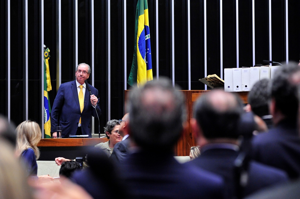 Sessão de votação do pedido de perda de mandato do deputado Eduardo Cunha (Luis Macedo / Câmara dos Deputados)