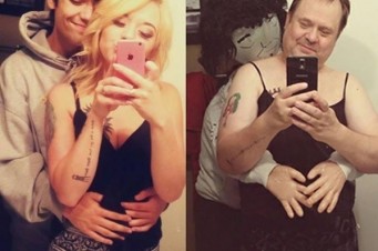 Homem que imita a filha em selfies tem mais seguidores que ela