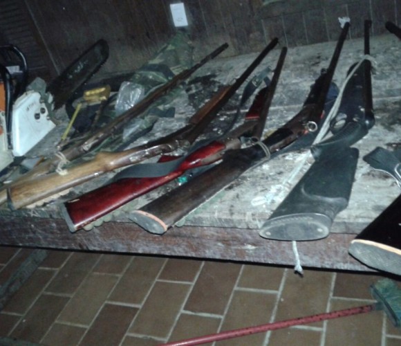 Armas apreendidas pela Polícia Federal