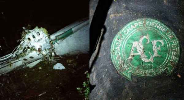 destroços da aeronave