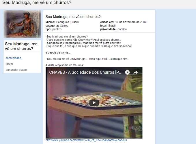 Comunidade Orkut - redes sociais