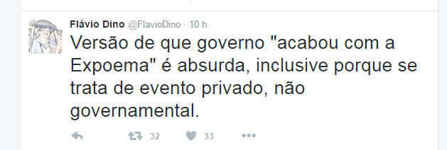 Expoema: Govenador Flavio Dino se pronunciou através de rede social