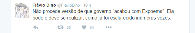 Expoema: Govenador Flavio Dino se pronunciou através de rede social